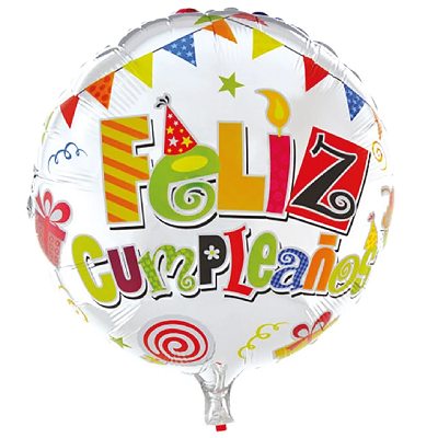 Globo R18 Feliz Cumpleaños Banderines X 1U. – Fiestoka