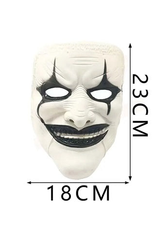 Mascara Plástico Payaso Blanco y Negro