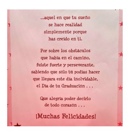 Tarjeta Graduación "Hoy Es El Gran Día..."