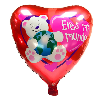 Globo Metálico Eres Mi Mundo X 1 Uni
