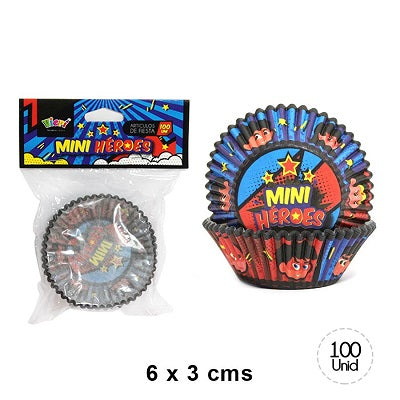 Capsulas mini Cupcake Blanca 100 un