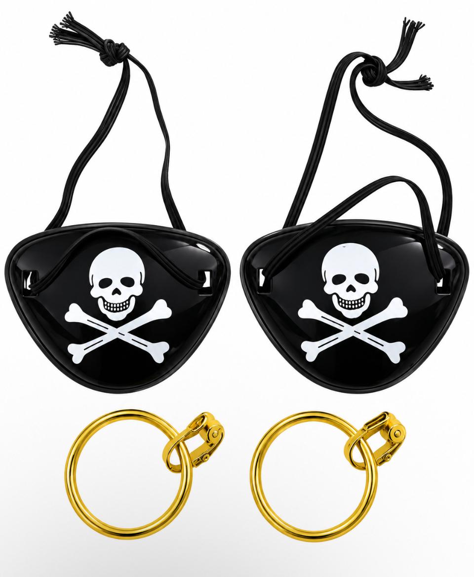 Parches Pirata y Aros x 4 u.