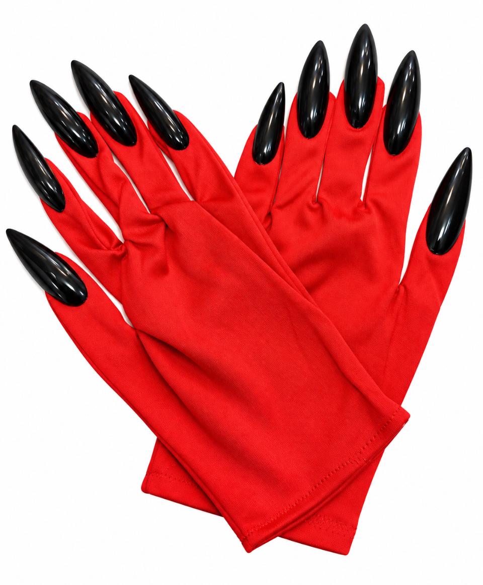 Guantes Rojos con Uñas x 2u.