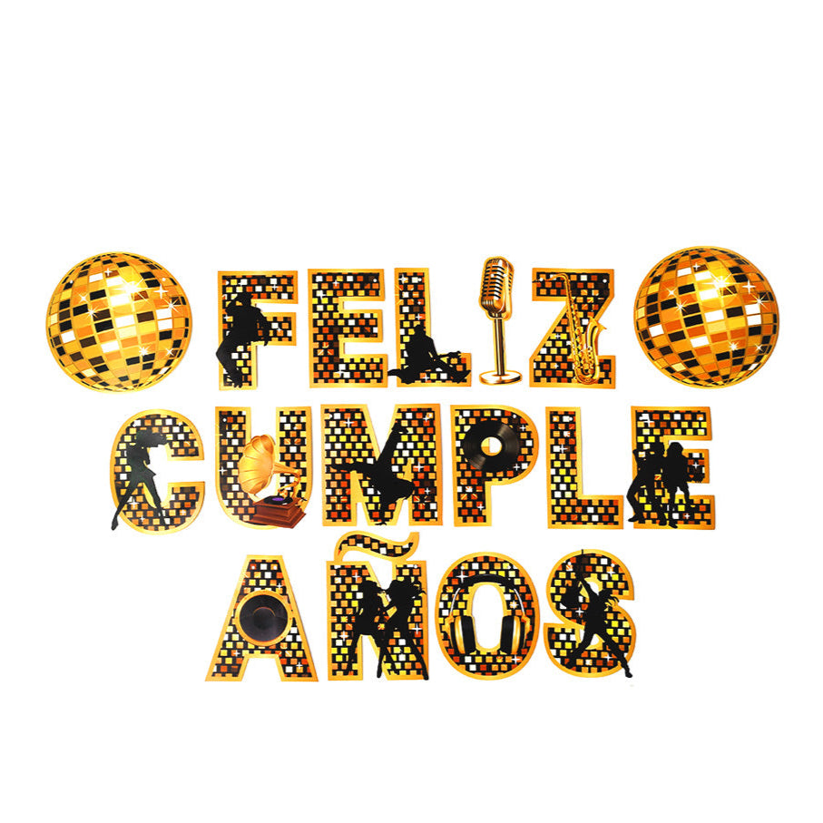 Guirnalda Feliz Cumpleaños Disco