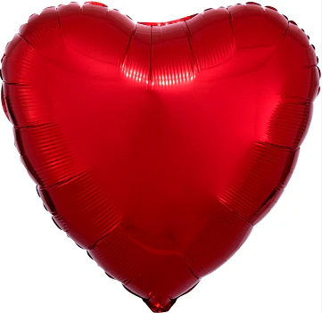 Globo Metálico Corazón Rojo X 1 Uni