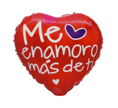 Globo Metálico Me Enamoro Más De Ti X 1 Uni