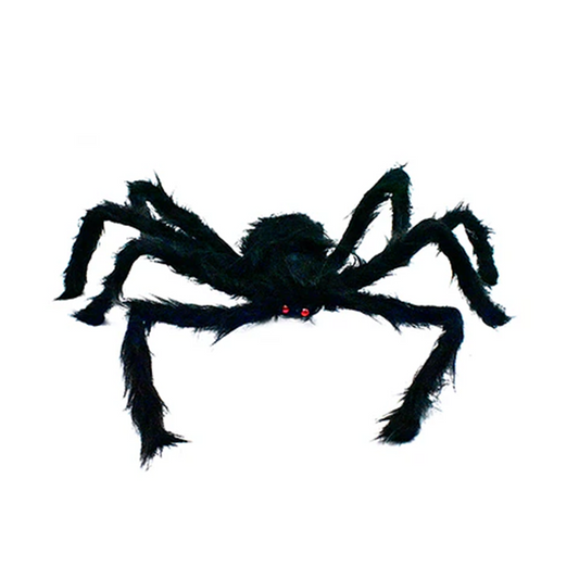 Araña Peluda Negra Halloween x 90 Cm