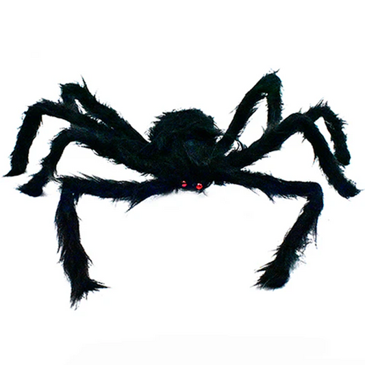 Araña Peluda Negra Halloween x 125 Cm