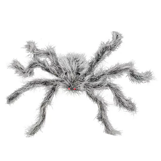 Araña Peluda Blanca Halloween x 60 Cm