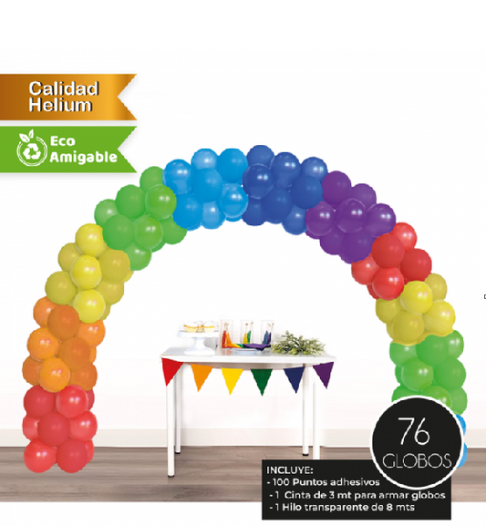 Set Globos Arco Arcoiris