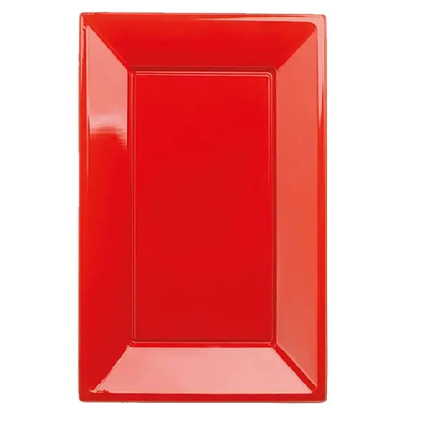 Bandeja Rectangular Roja x 3 Uni