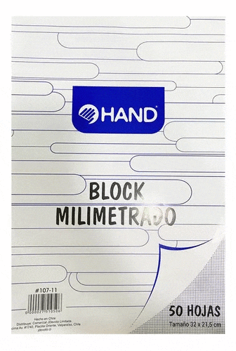 Block Milimetrado 50 Hjs Hand – Azul