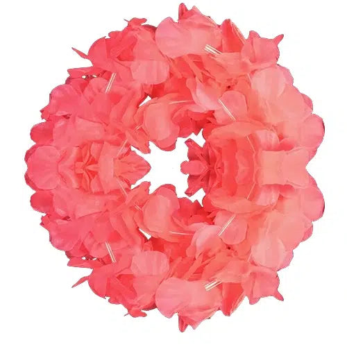 Cintillo Flor Flúor Fucsia x 6 Uni