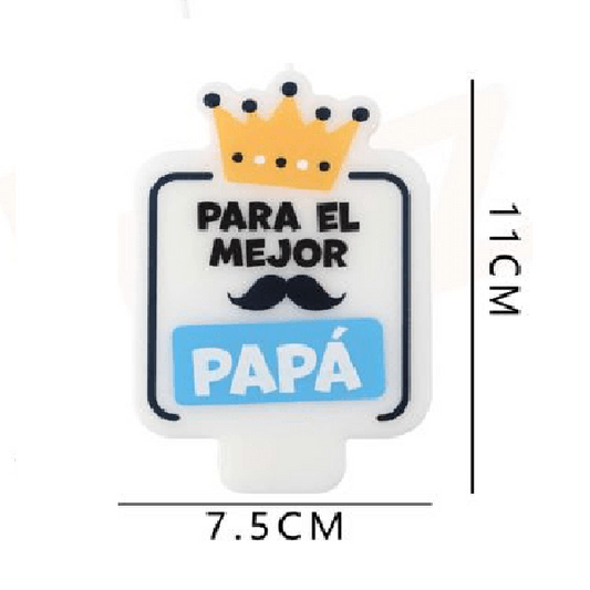 Vela "Para El Mejor Papá" x 1 Uni.