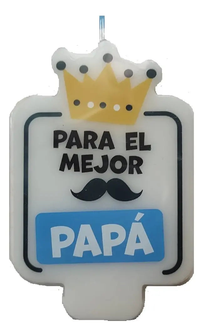 Vela "Para El Mejor Papá" x 1 Uni.