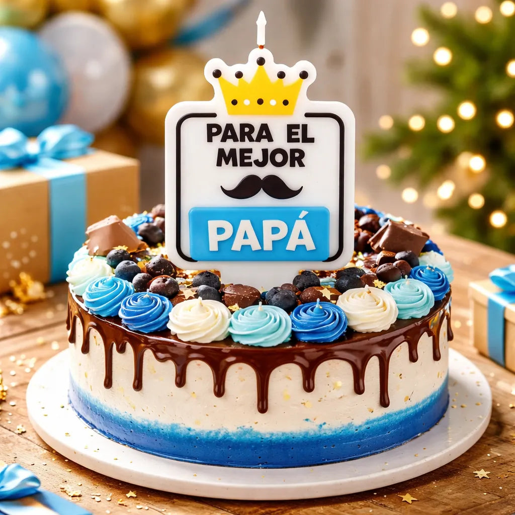 Vela "Para El Mejor Papá" x 1 Uni.