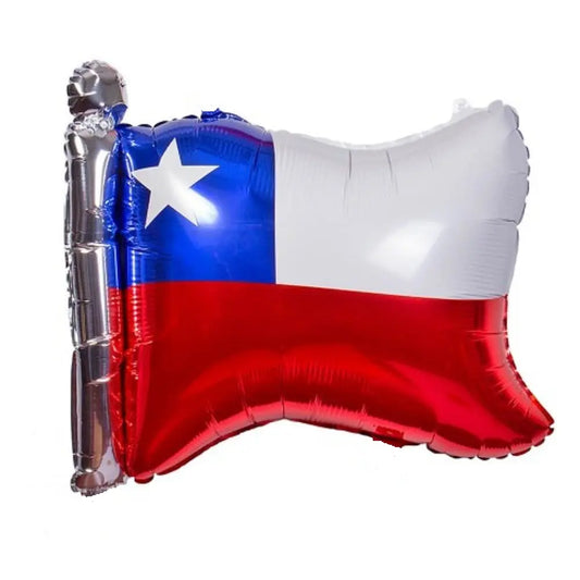 Globo Metalizado Bandera Chilena x 1 Uni