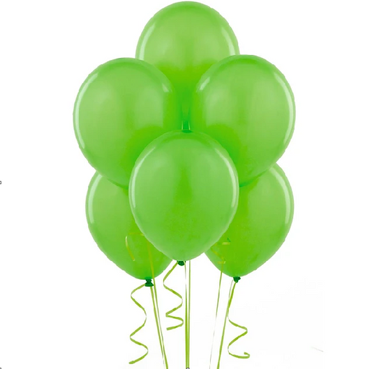 Globos Látex 9" Verde Lima x 25 Uni.