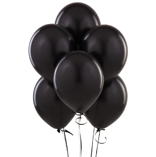 Globos Latex 9" Negros x 50 Uni.