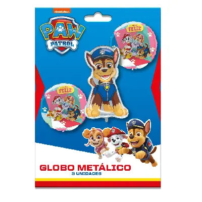 Globos Metálicos Paw Patrol x 3 Uni