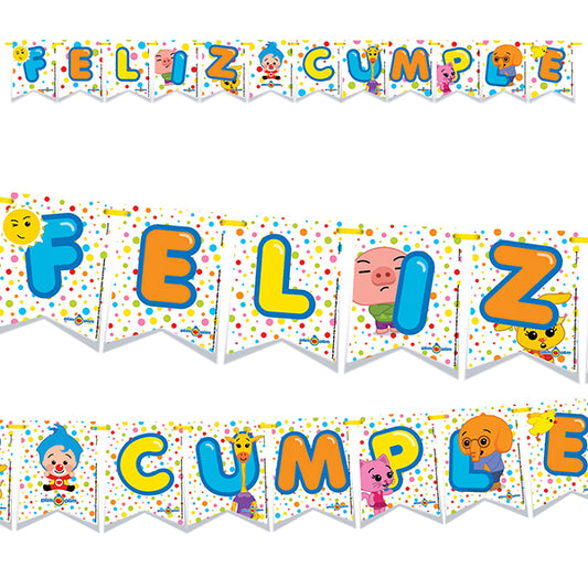 Guirnalda Feliz Cumpleaños de Plim Plim x 1 Uni.