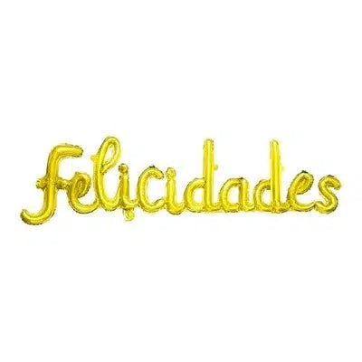 Globo Foil Letra Curv Felicidades Dorado