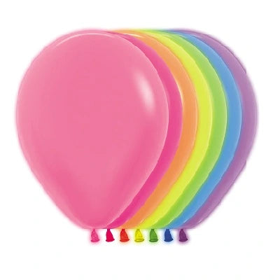 Globos Látex 9" Neón Surtido x 25 Uni.