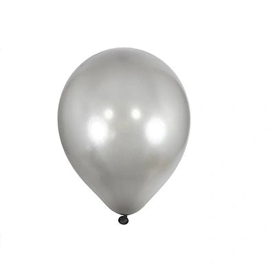 Globo Látex 9" Metal Reutter Plata x 50 Uni