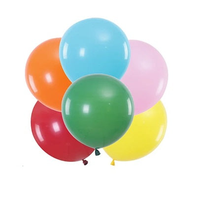 Globos Látex 9" Liso Surtidos x 25 Uni