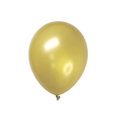 Globo Látex 9" Metal Dorado x 25 Uni