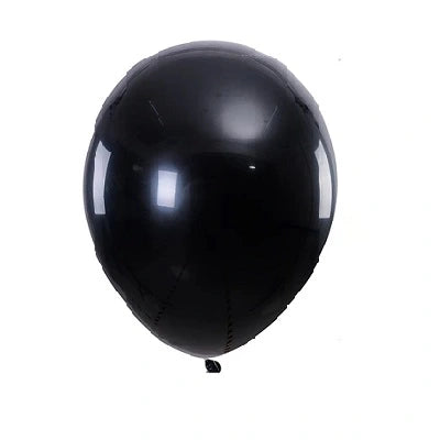 Globo Látex 9"  Negro Metal x 25 Uni.