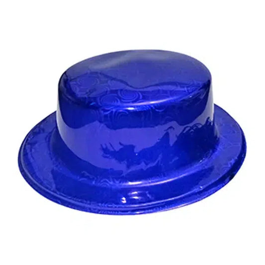 Gorro Chaplin Plástico Brillante Azul x 1 Uni ... (1)