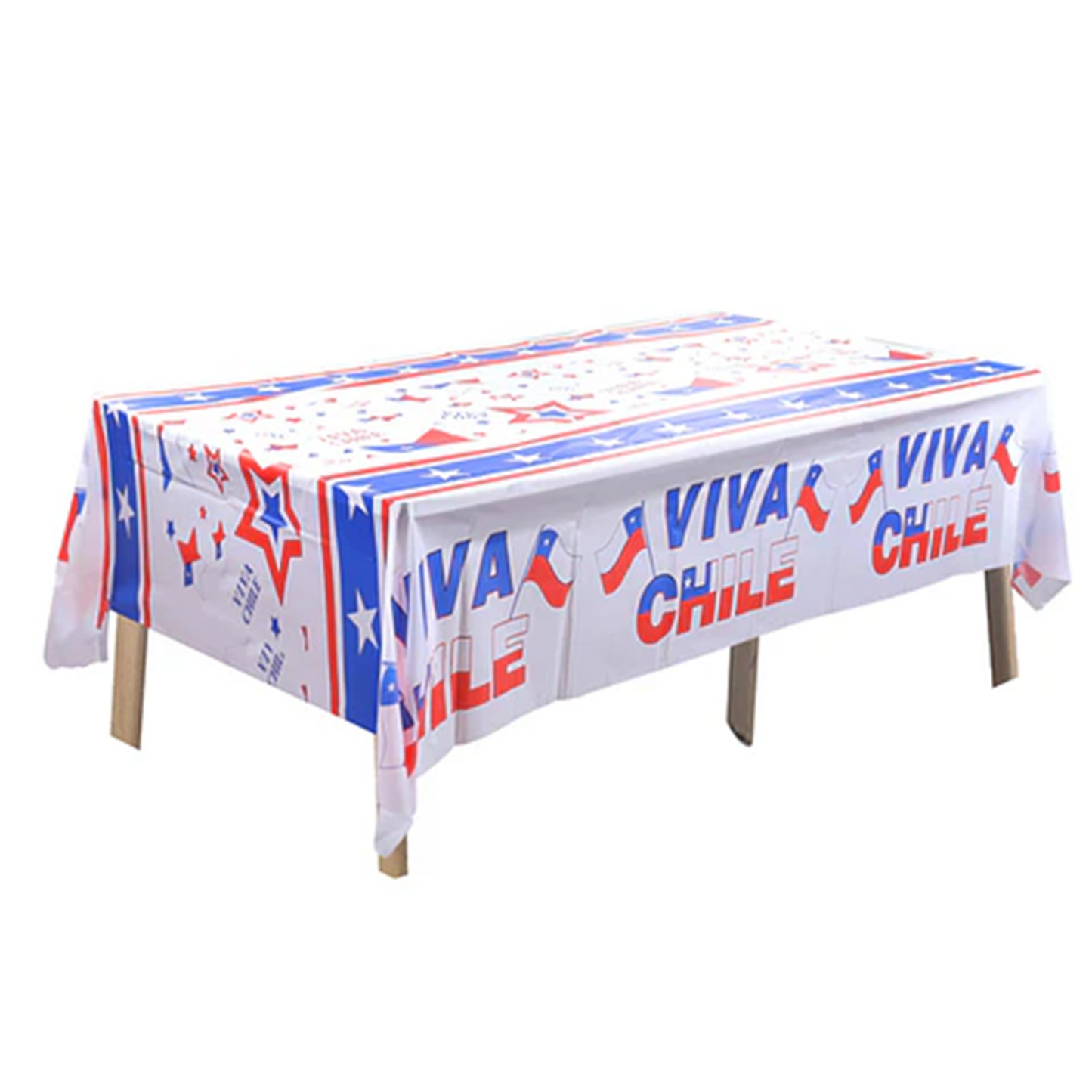Mantel Fiestas Patrias Viva Chile Banderas 137 x 274 cm