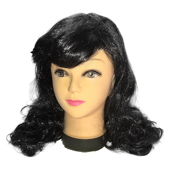 Peluca Crespa Negra X 1 Uni