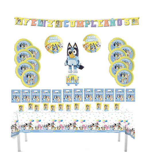 Set Decorativo Bluey 12 Personas