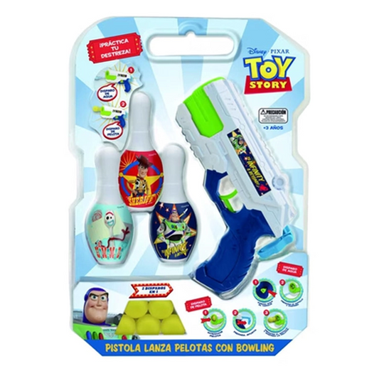 PISTOLAS LANZA PELOTAS BOWLING TOY STORY