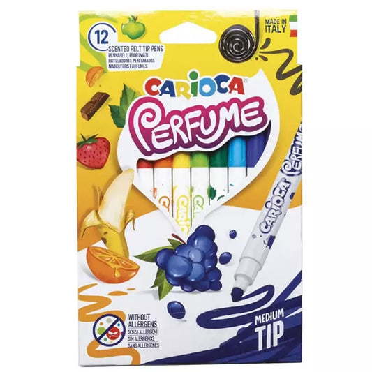 Plumones Perfume 12 Colores Carioca