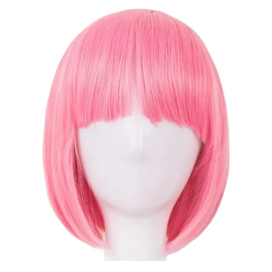 Peluca Corta Rosada X 1 Uni