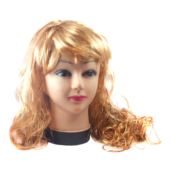 Peluca Crespa Rubia X 1 Uni