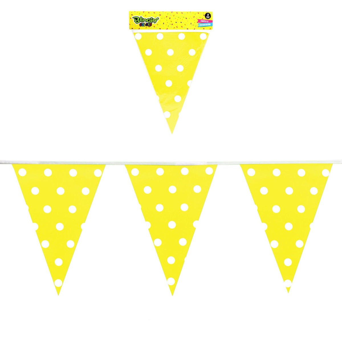 Banner Polka Dots Amarillo