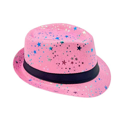 Sombrero Guapo Rosado Con Estampado De Estrellas