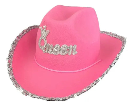 Sombrero Vaquero Queen Rosado