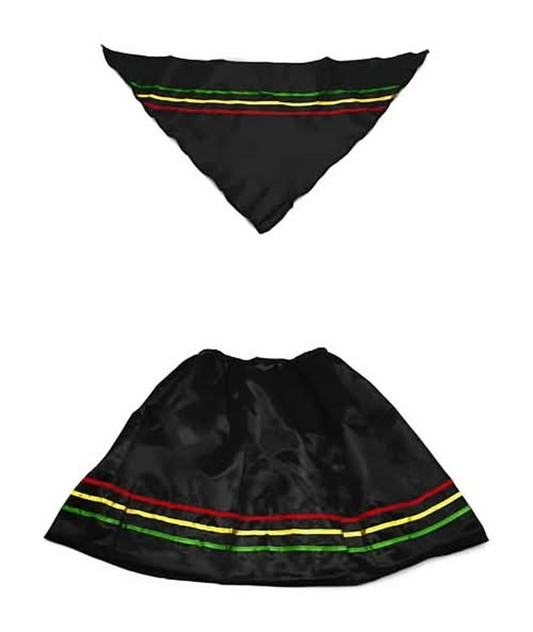 Traje Nortino Niña Negro Talla 7-9 Años