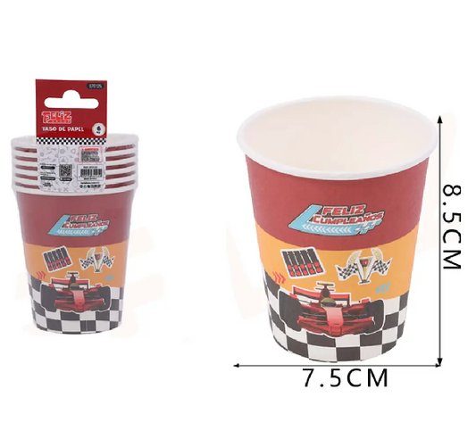 Vasos Polipapel Fórmula 1 x 6 Uni.
