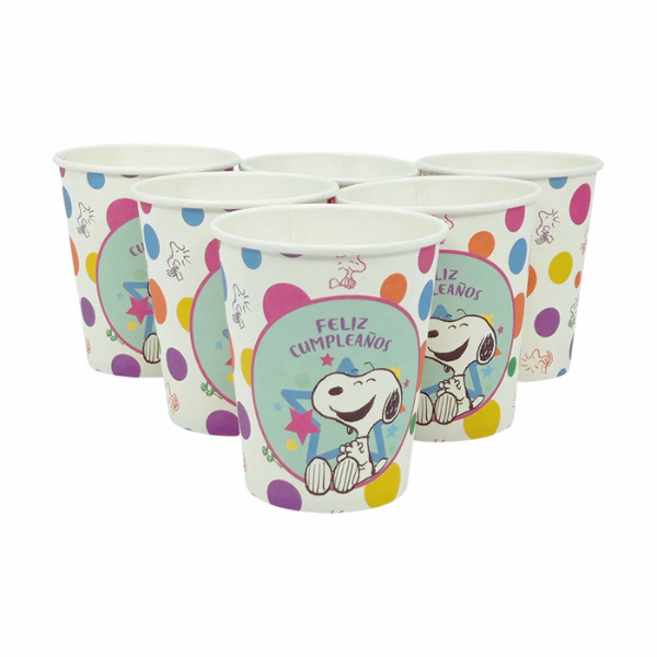 Vasos Polipapel Snoopy x 6 Uni.