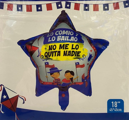 Globo Metalizado "Lo comio y lo bailao" x 1 Uni.