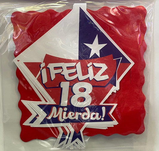 Guirnalda ¡Feliz 18 Mierda! x 1 Uni.