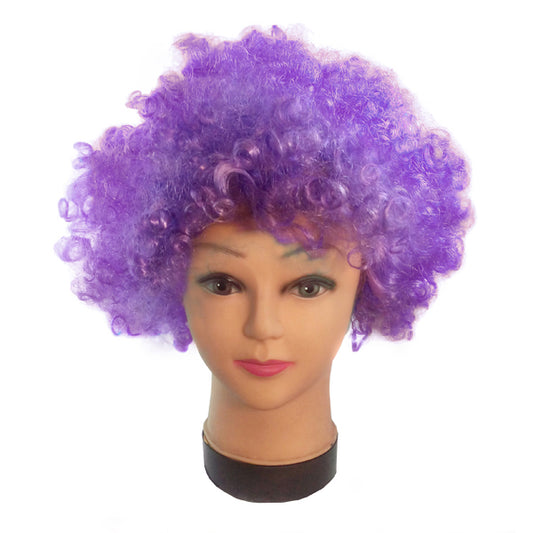 Peluca Afro Lila x 1 Uni