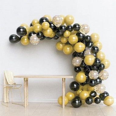 Set Decoración Negro y Dorado
