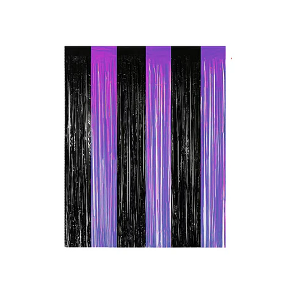Cortina Metalizada 200x100 cm Morado/Negro